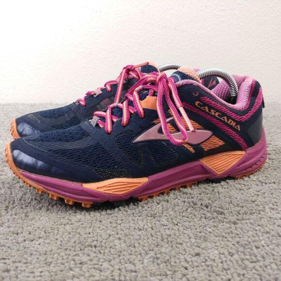 Brooks Cascadia 11 Womens Size 6.5 Shoes 1202041B451 Blue Purple Trail Run Low - Picture 1 of 11